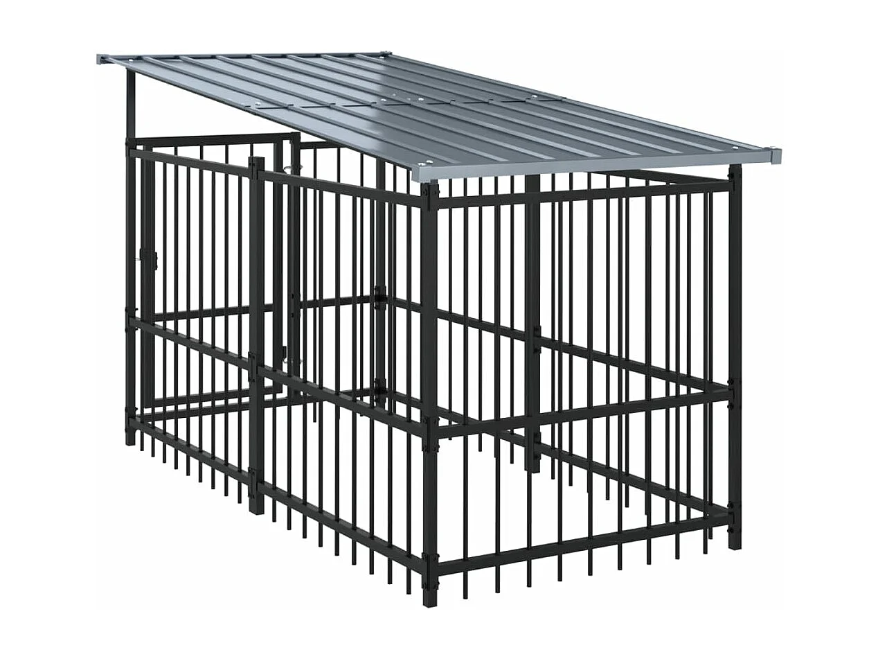 Chenil cage enclos pac noire 879 x 198 x 128 cm 02_0041750