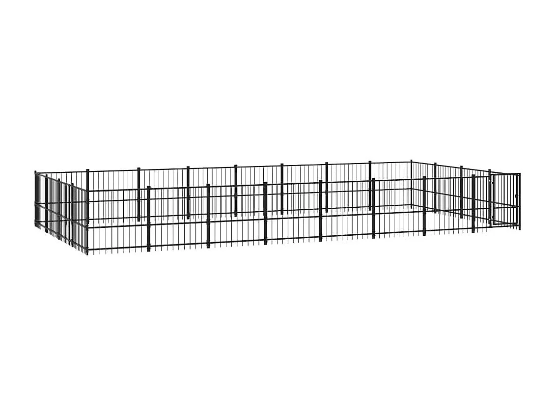 Chenil cage enclos pac noire 776 x 388 x 100 cm 02_0041834