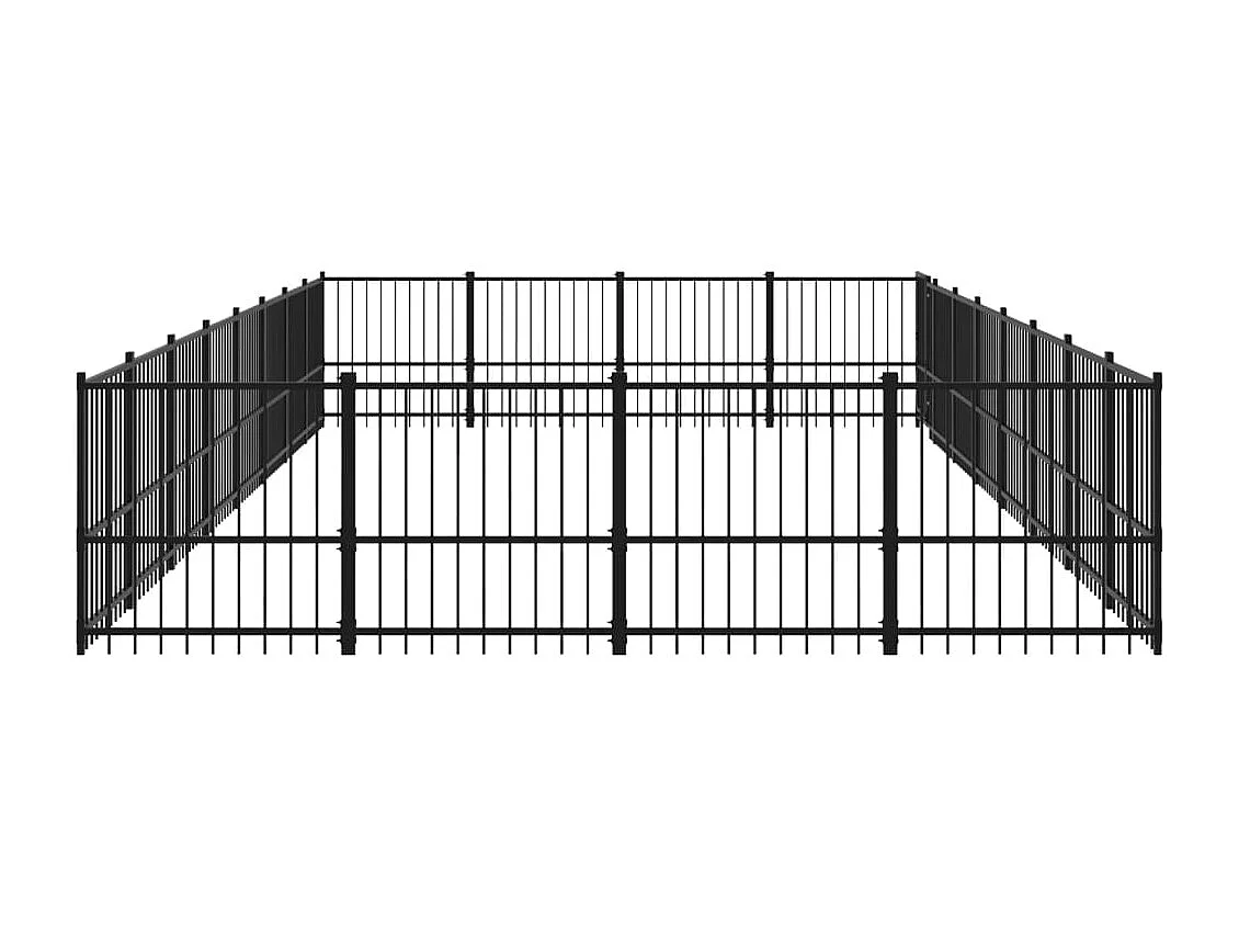 Chenil cage enclos pac noire 776 x 388 x 100 cm 02_0041834