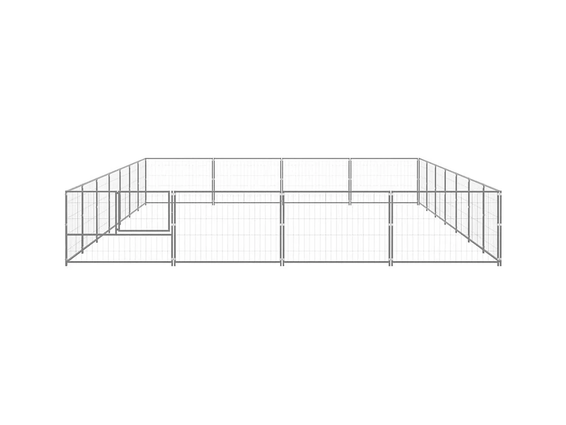 Chenil extérieur cage enclos argenté 700 x 400 x 70 cm 02_0000263