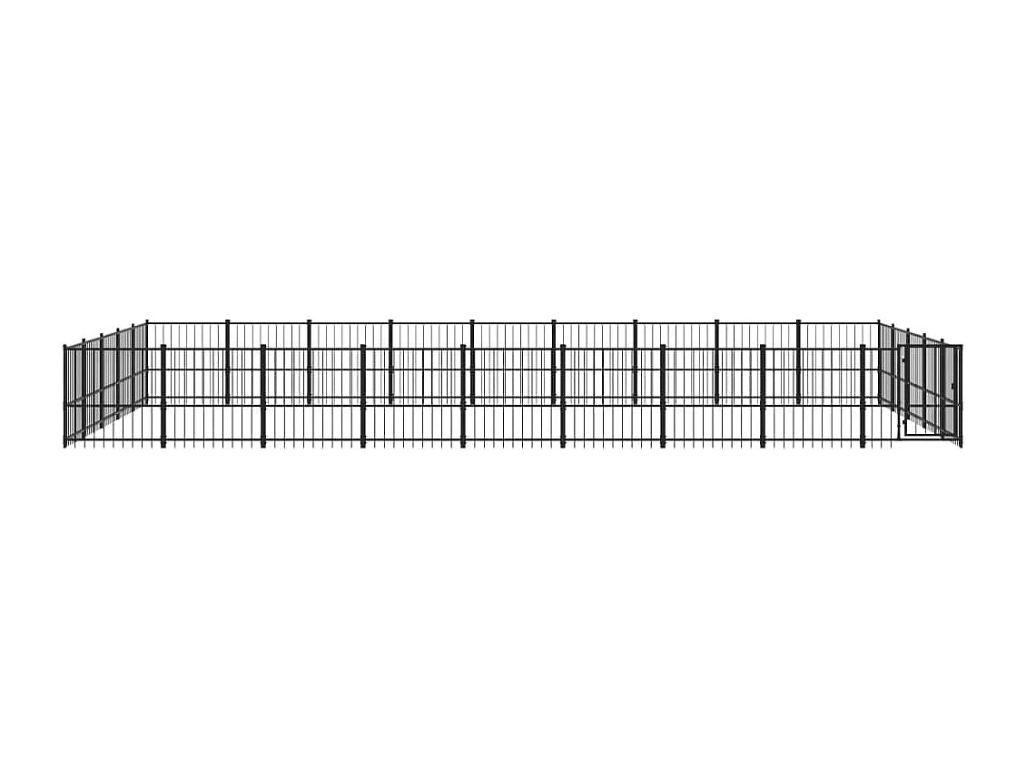 Chenil cage enclos pac noire 873 x 485 x 100 cm 02_0041848