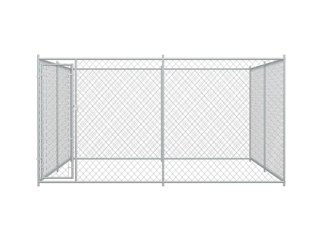 Gabbia per cuccia da esterno Box per cani da esterno per cani 383 x 383 x 185 cm 02_0000462