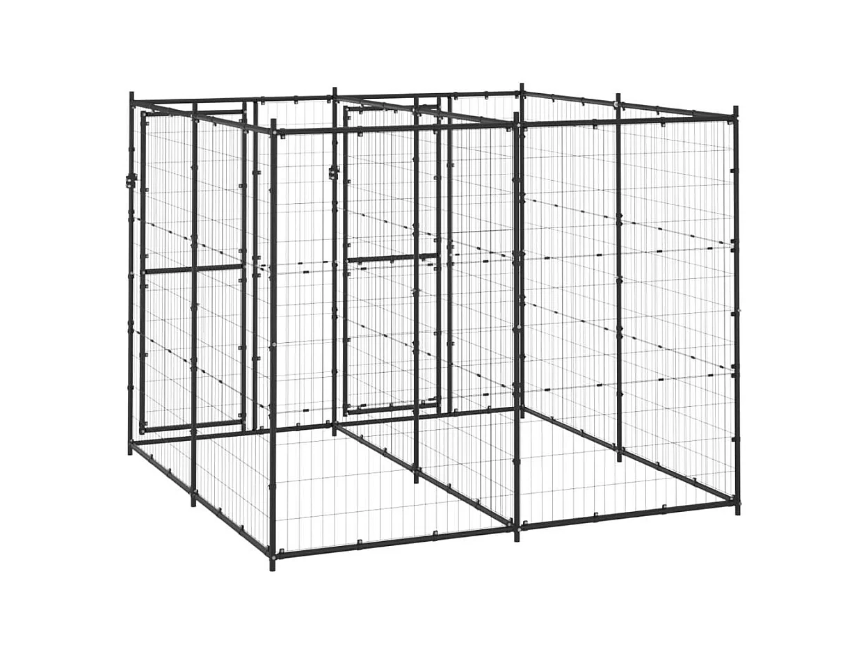 Chenil extérieur cage enclos 220 x 220 x 180 cm 02_0000372