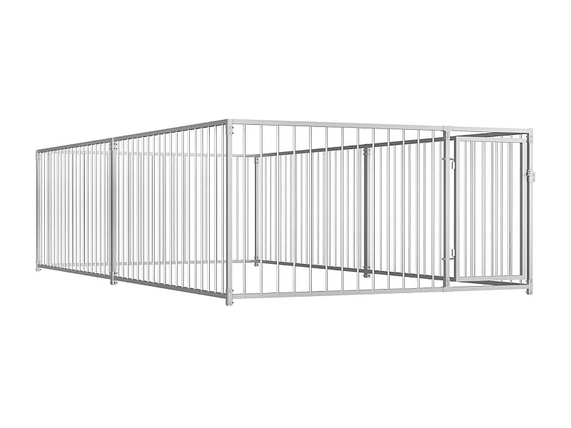 Chenil extérieur cage enclos 200 x 400 x 100 cm 02_0000345