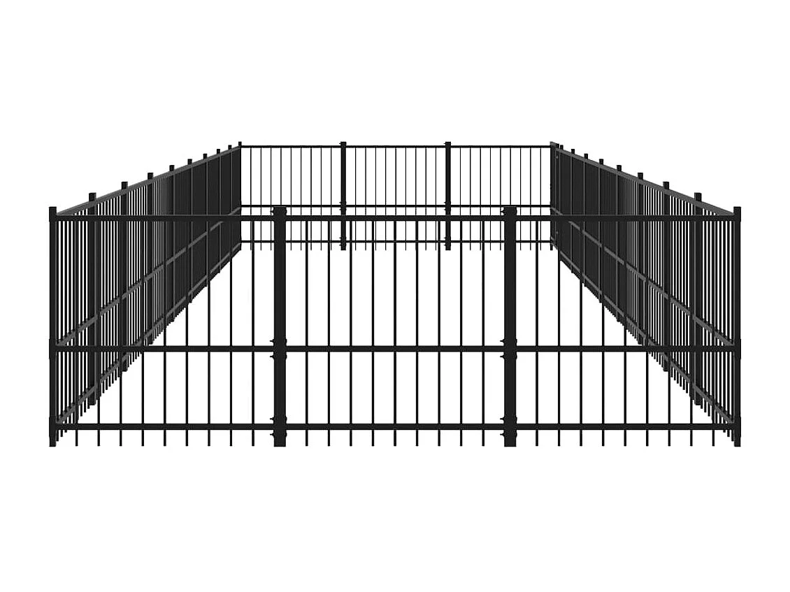 Chenil cage enclos pac noire 873 x 291 x 100 cm 02_0041822