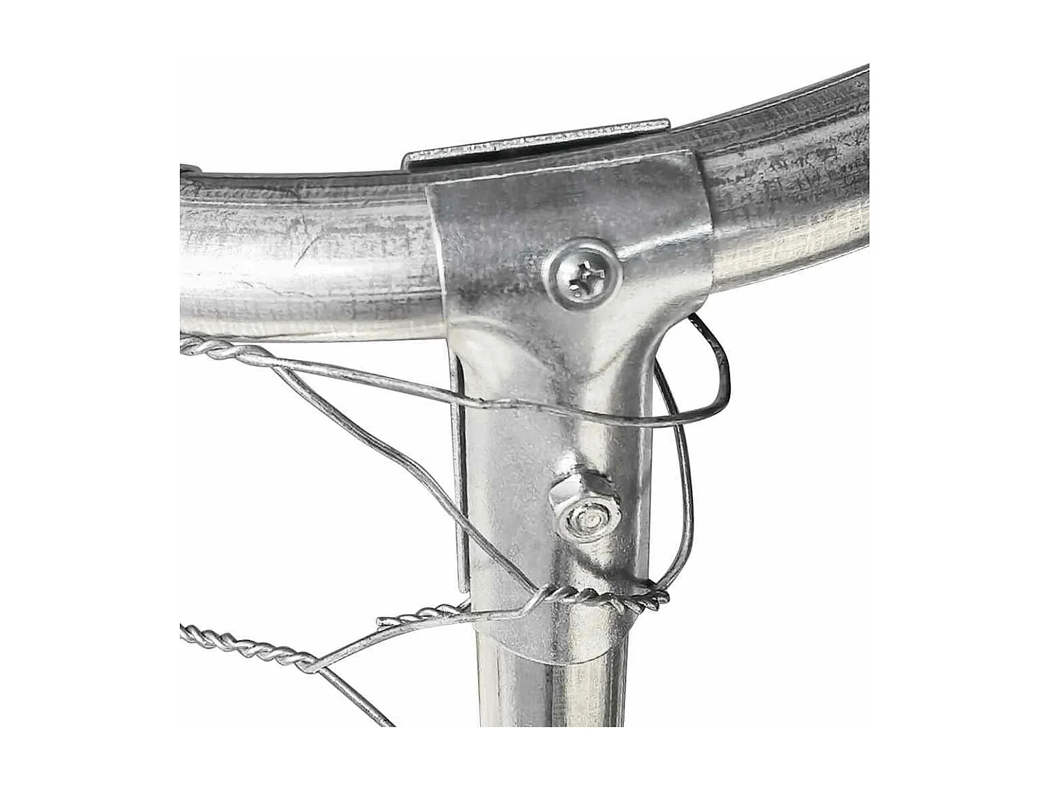 Cuccia gabbia per animali da esterno con tetto 600 x 300 x 150 cm Argento 02_0041912