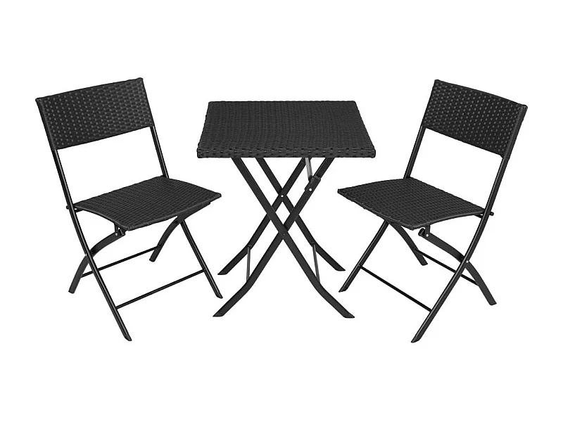 Salon de jardin 2 noire 59 x 59 x 72 cm 2108100