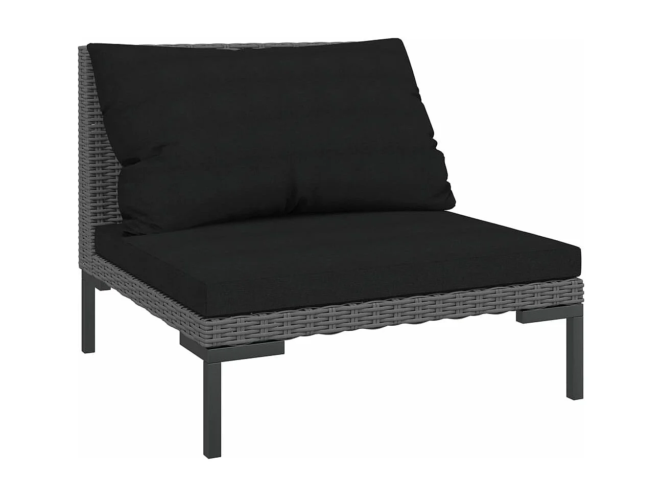 Set mobili da giardino per esterni set 7 pezzi con cuscini in polyrattan grigio scuro 02_0017287