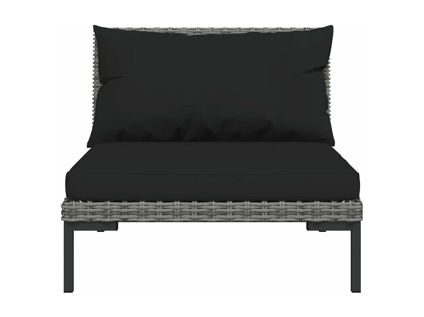 Set mobili da giardino per esterni set 7 pezzi con cuscini in polyrattan grigio scuro 02_0017287