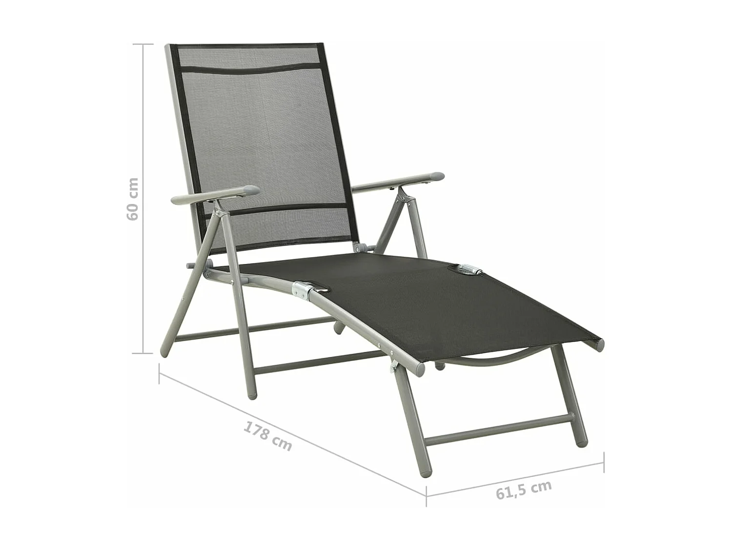 Muebles de jardín muebles de exterior juego de muebles 9 piezas negro y plata 02_0018279