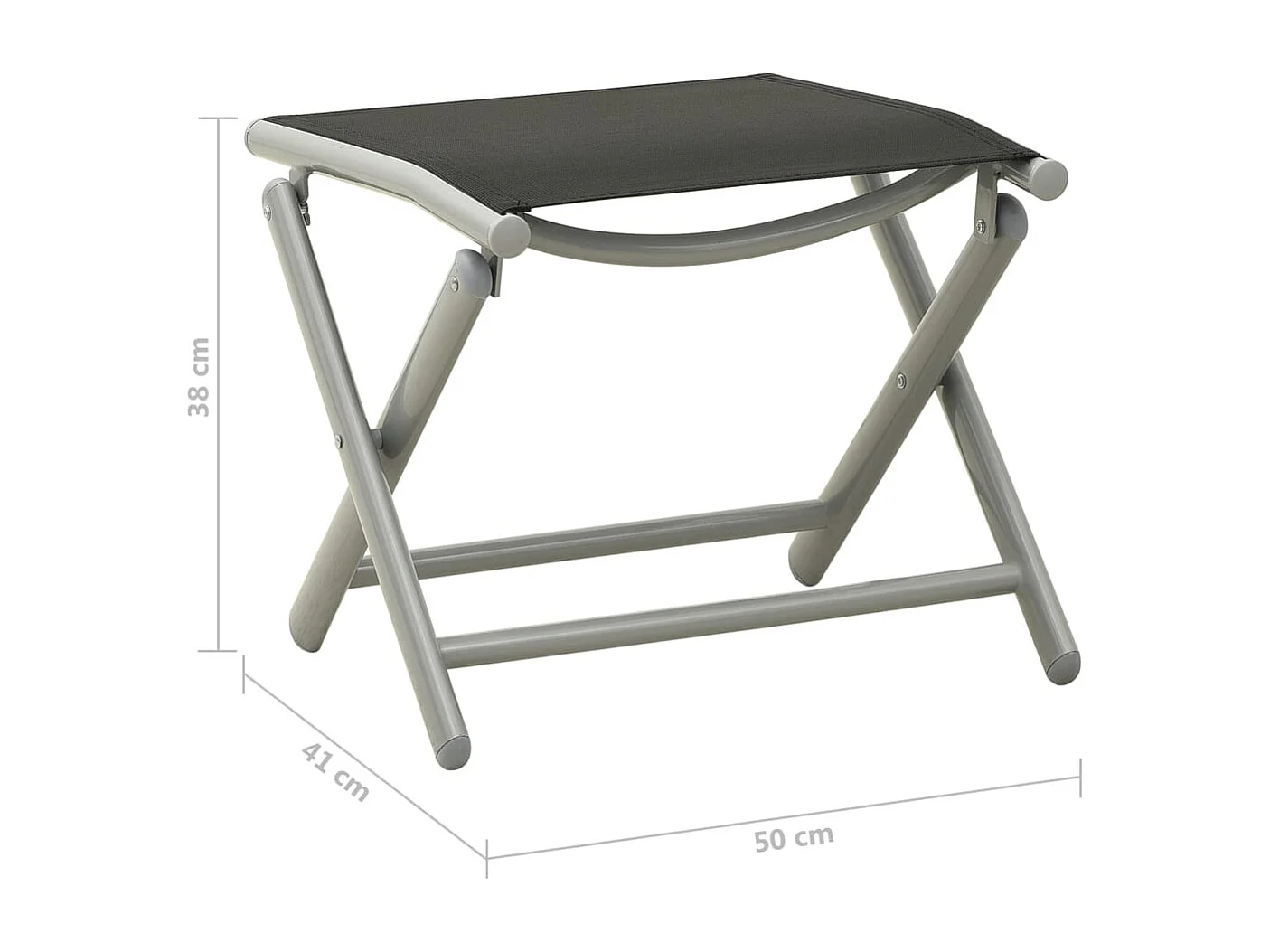 Salon de jardin meuble argenté 61.5 x 178 x 60 cm 02_0018279