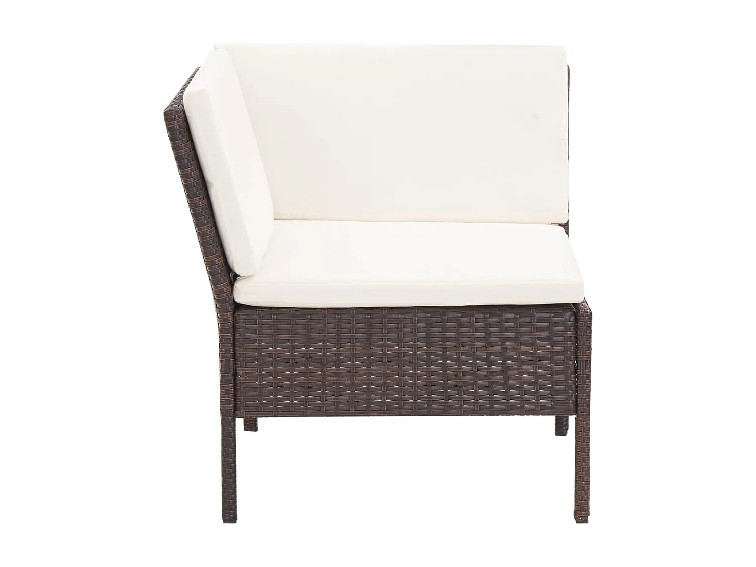 Conjunto de muebles de jardín muebles de exterior 8 piezas con cojines resina tejida marrón 02_0017704