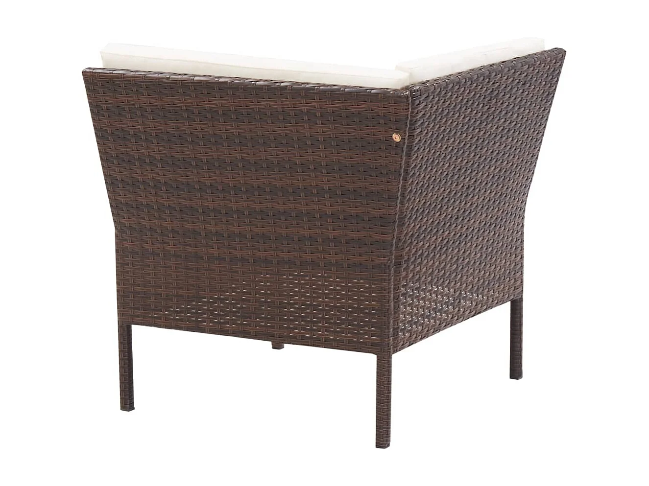 Conjunto de muebles de jardín muebles de exterior 8 piezas con cojines resina tejida marrón 02_0017704