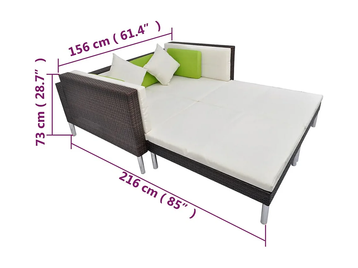 Salon de jardin meuble résine marron 116 x 78 x 73 cm 02_0016194