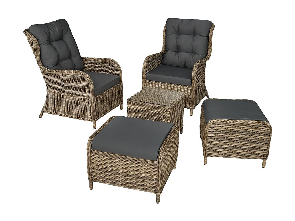 Salon de jardin marron marron 58 x 56 x 44.5 cm 2108049