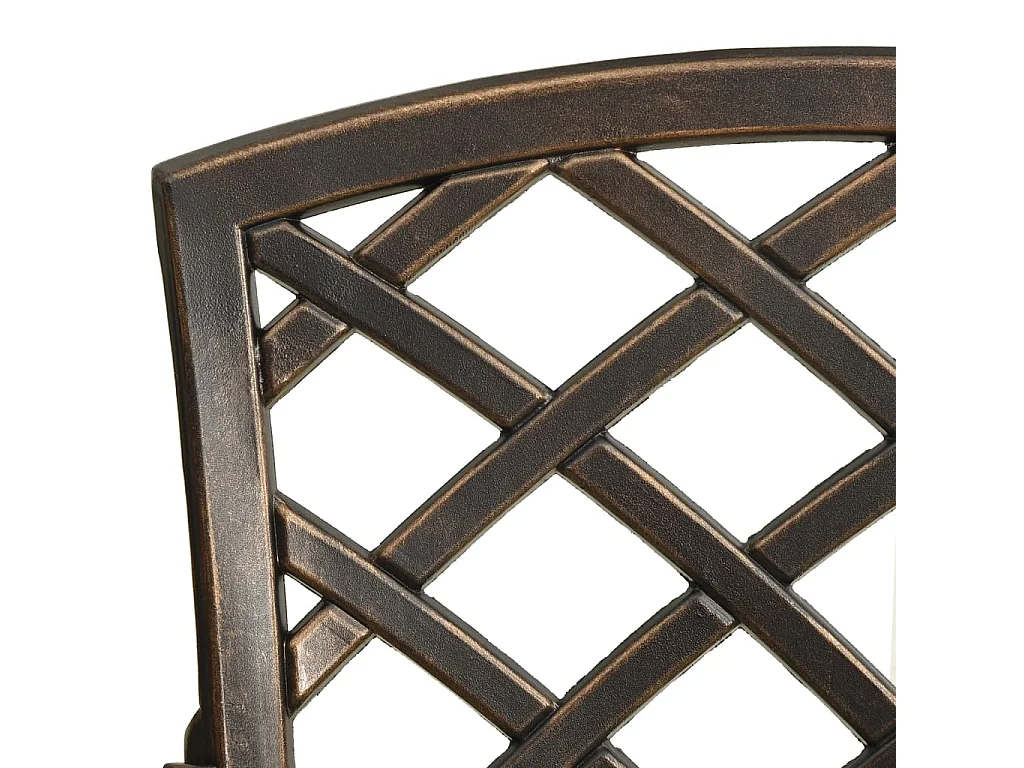 Conjunto bistrô de jardim, móveis para exterior, terraço, 3 peças, alumínio fundido, bronze 02_0013505