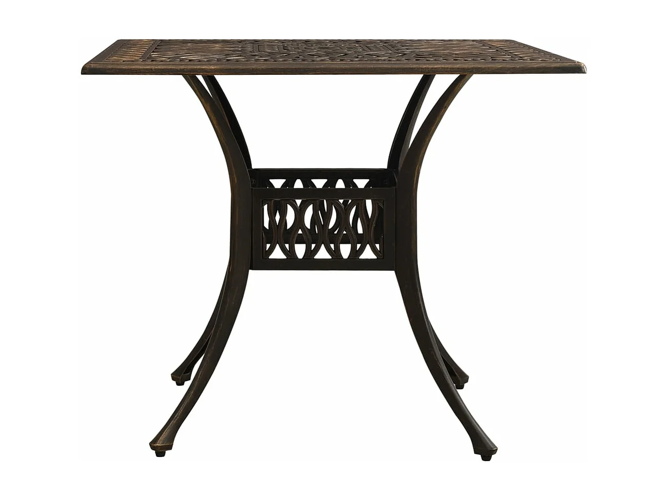 Conjunto bistrô de jardim, móveis para exterior, terraço, 3 peças, alumínio fundido, bronze 02_0013505