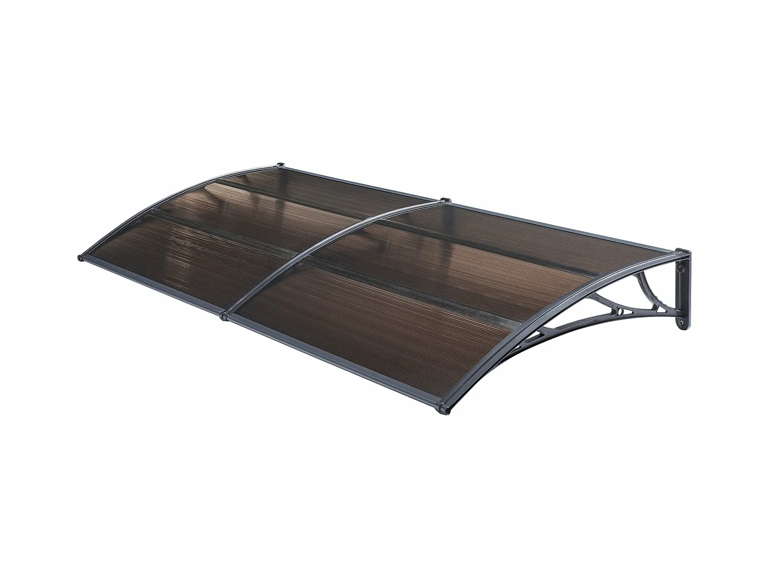 Auvent de porte d'entrée marron 240 x 80 x 25 cm 03_0006390