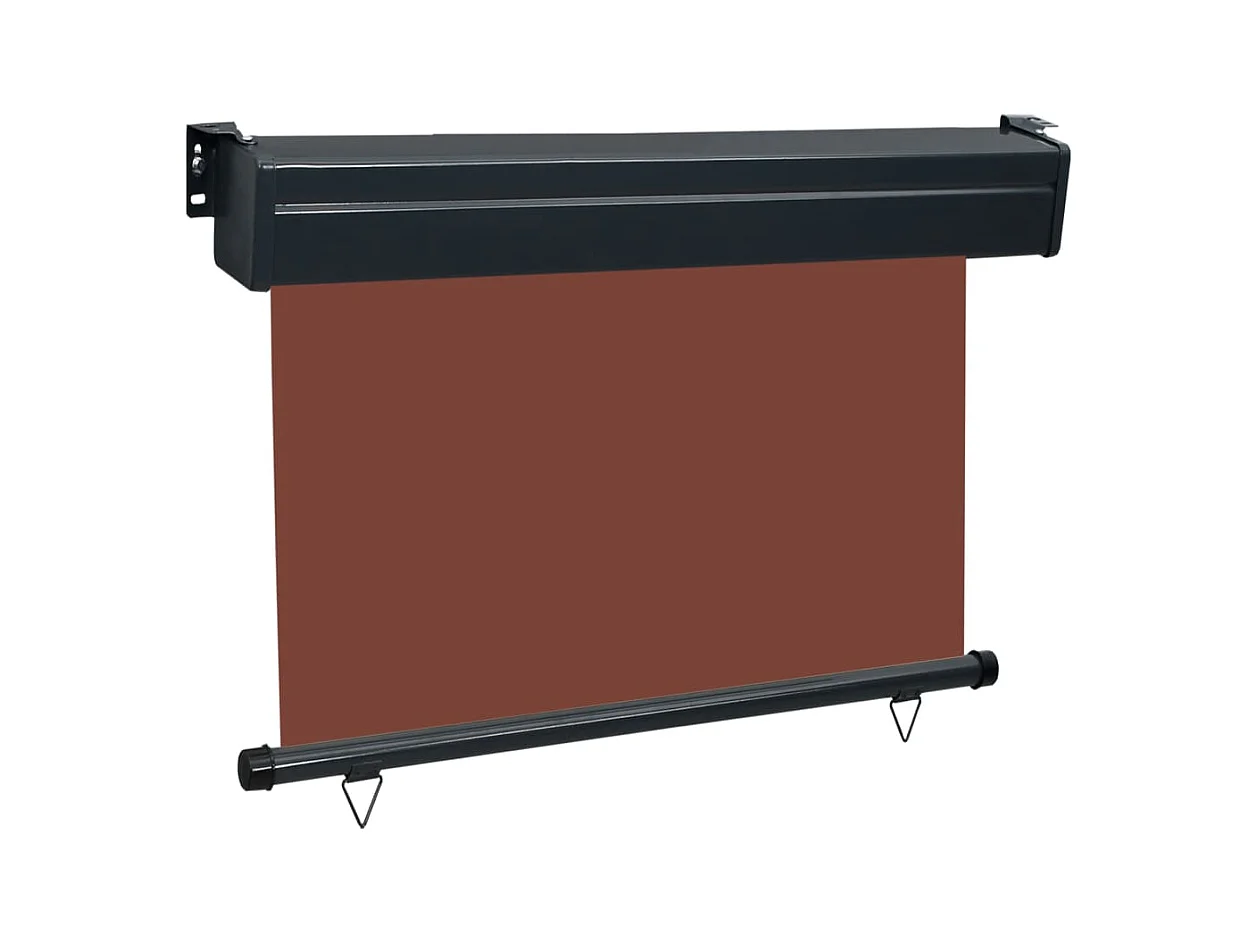 Auvent paravent store brise-vue marron 80 x 250 x 70 cm 02_0007041