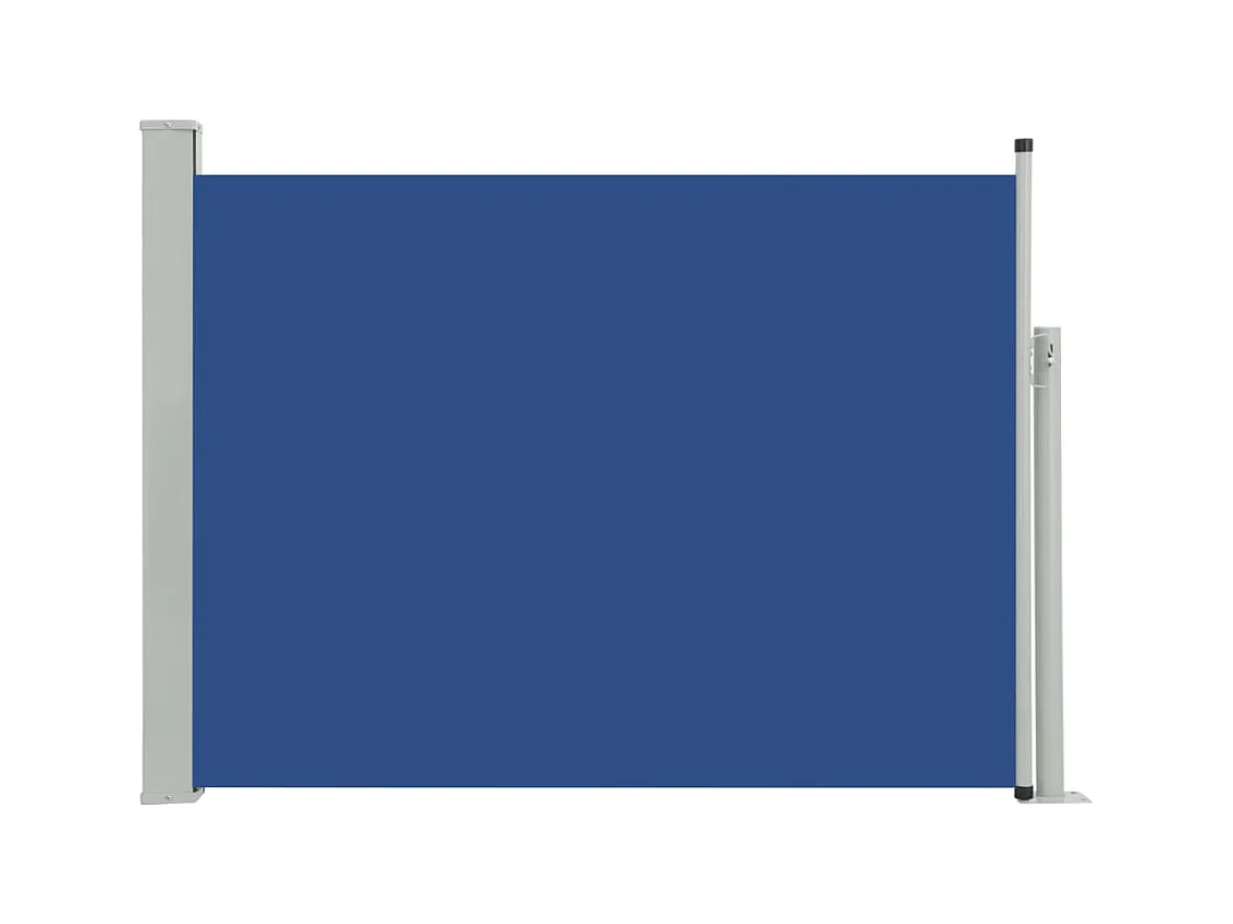 Tenda da sole schermata laterale retrattile per la privacy per patio giardino terrazza balcone schermo di protezione visiva 120 x 500 cm blu 02_0007222