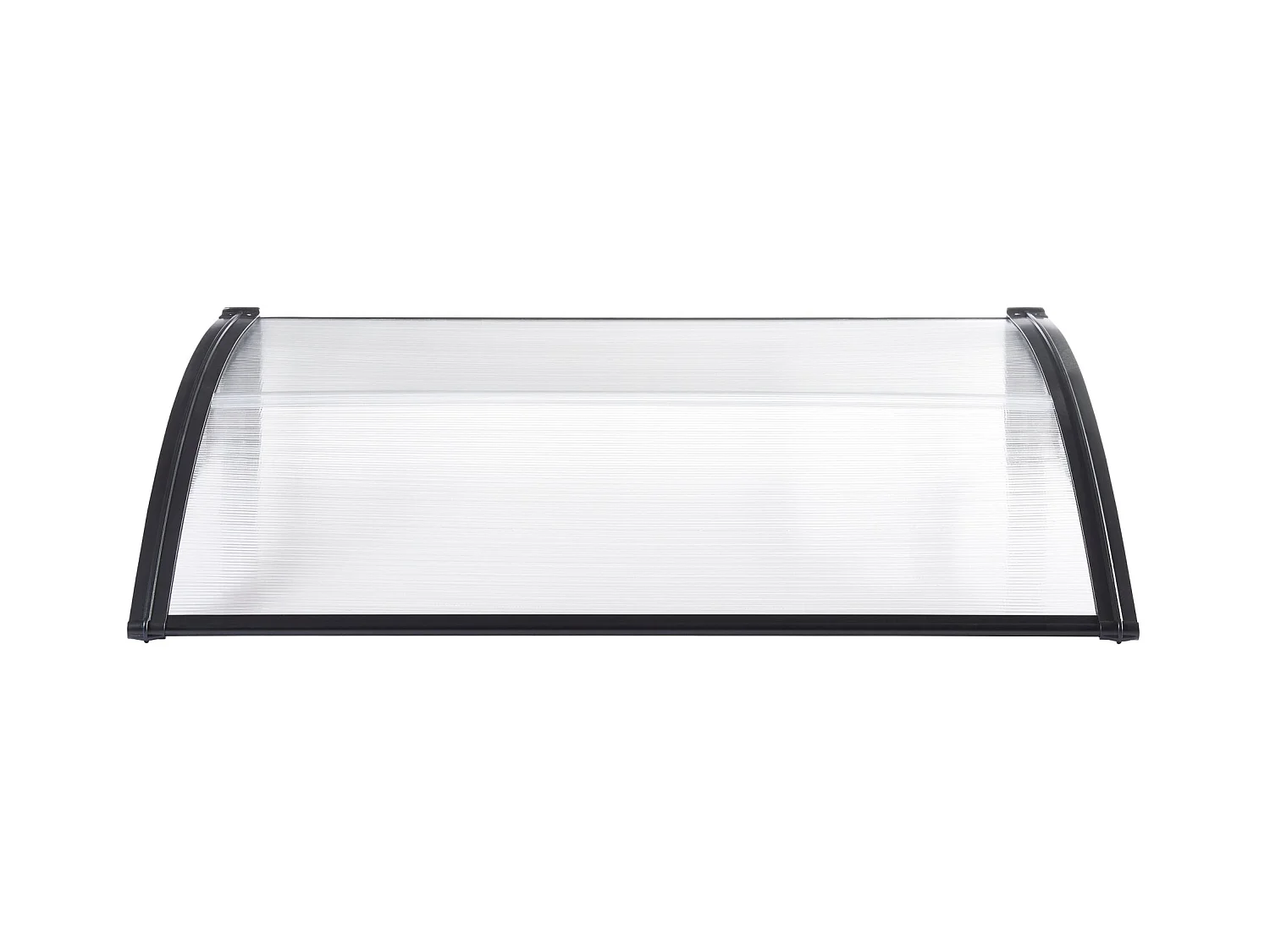 Auvent de porte d'entrée noire 120 x 100 x 25 cm 03_0006383