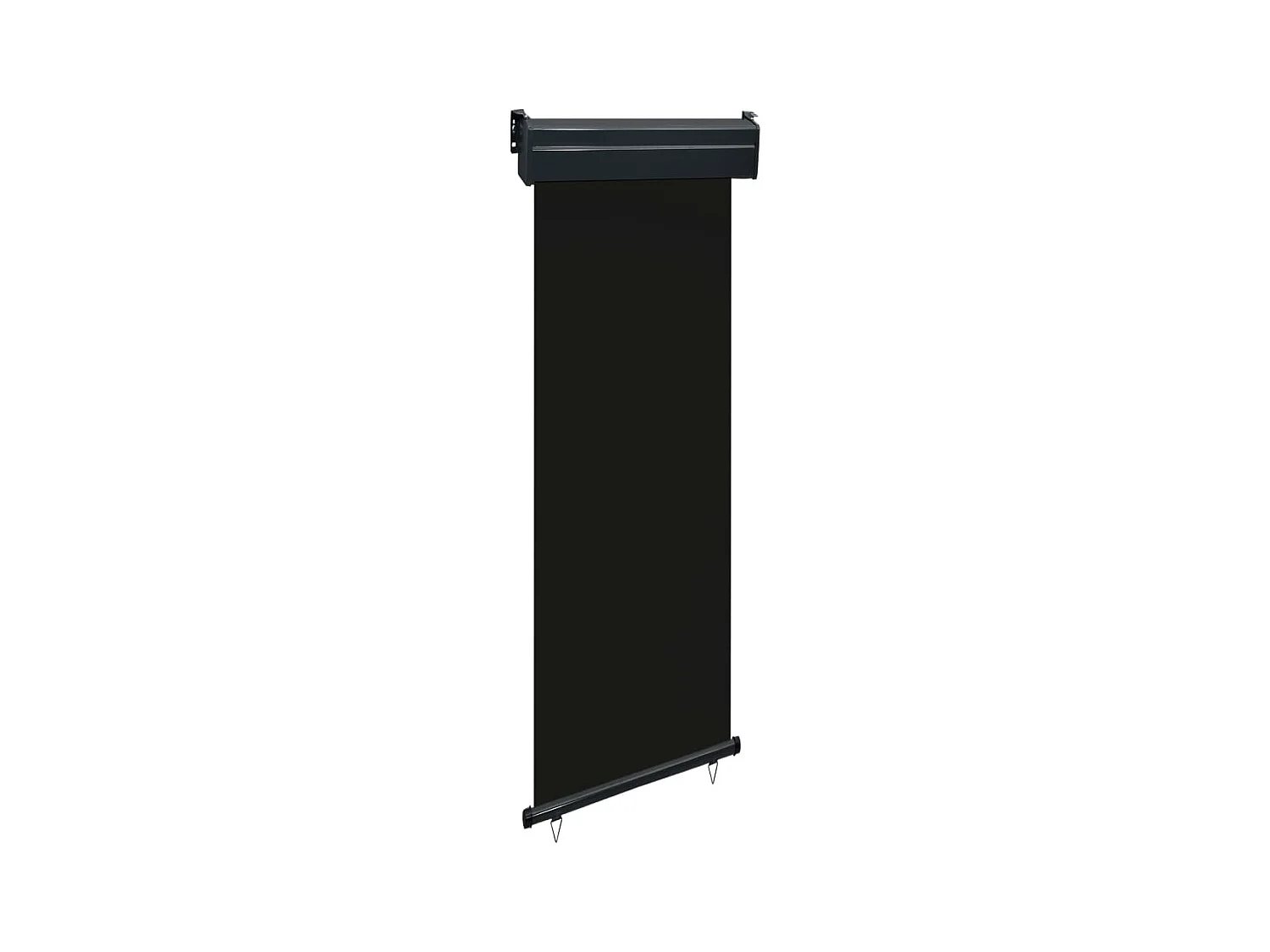 Toldo de protección lateral retráctil para terraza, jardín, terraza, balcón, protección visual, 60 x 250 cm, negro 02_0007036