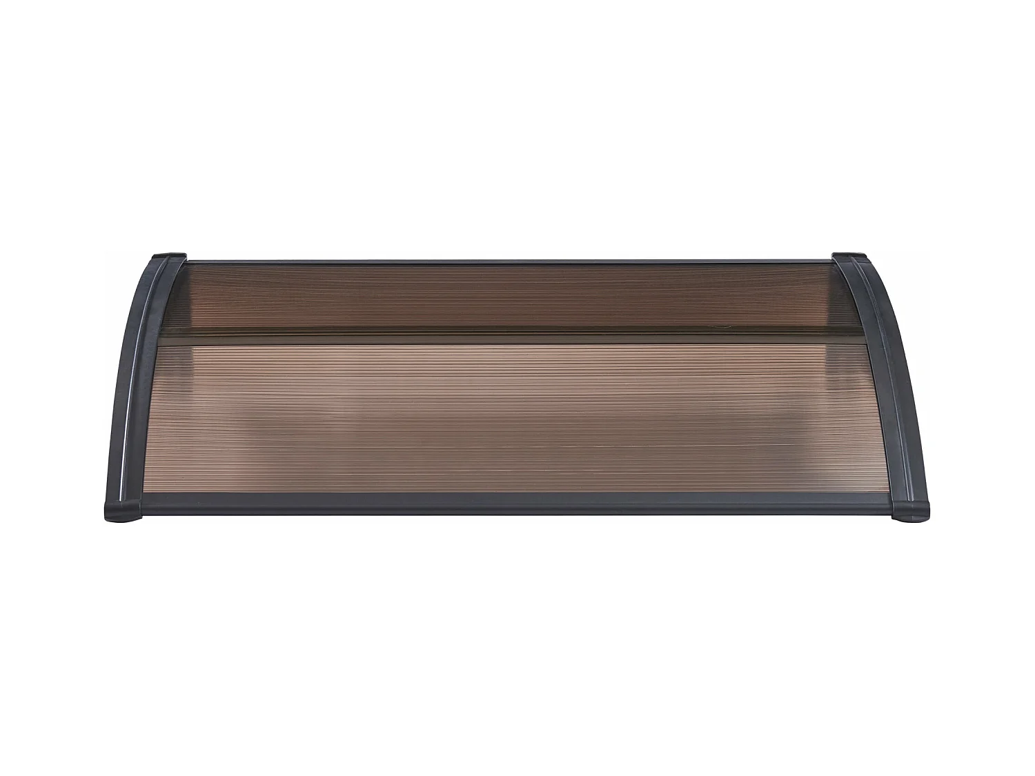 Marquesina para recepción resistente a la intemperie, toldo para puerta de entrada de diseño, 100 x 60 cm, negro marrón 03_0006381