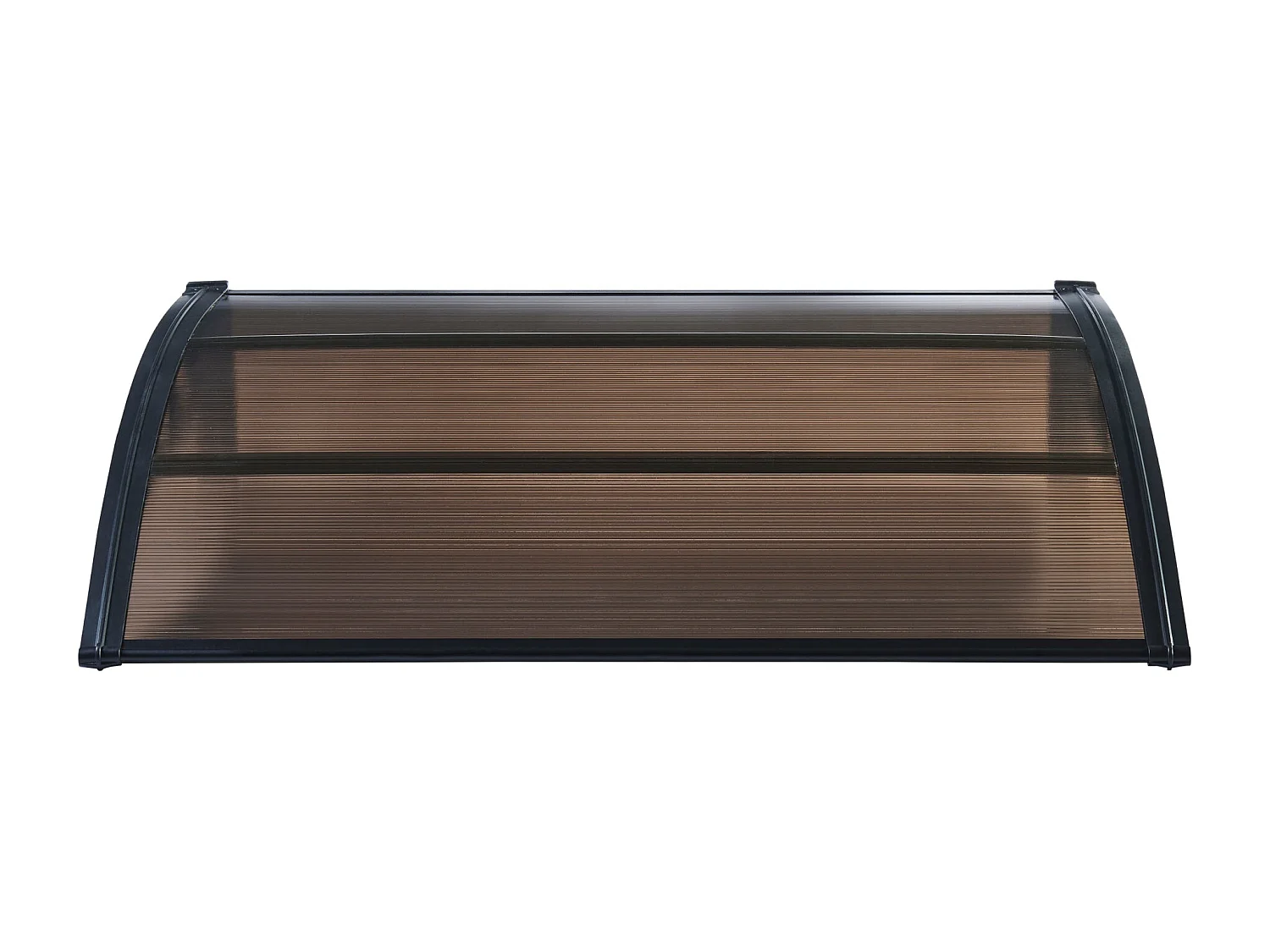 Tenda da sole design per porta d'ingresso con tettoia per reception resistente alle intemperie 100 x 100 cm marrone-nero 03_0006379