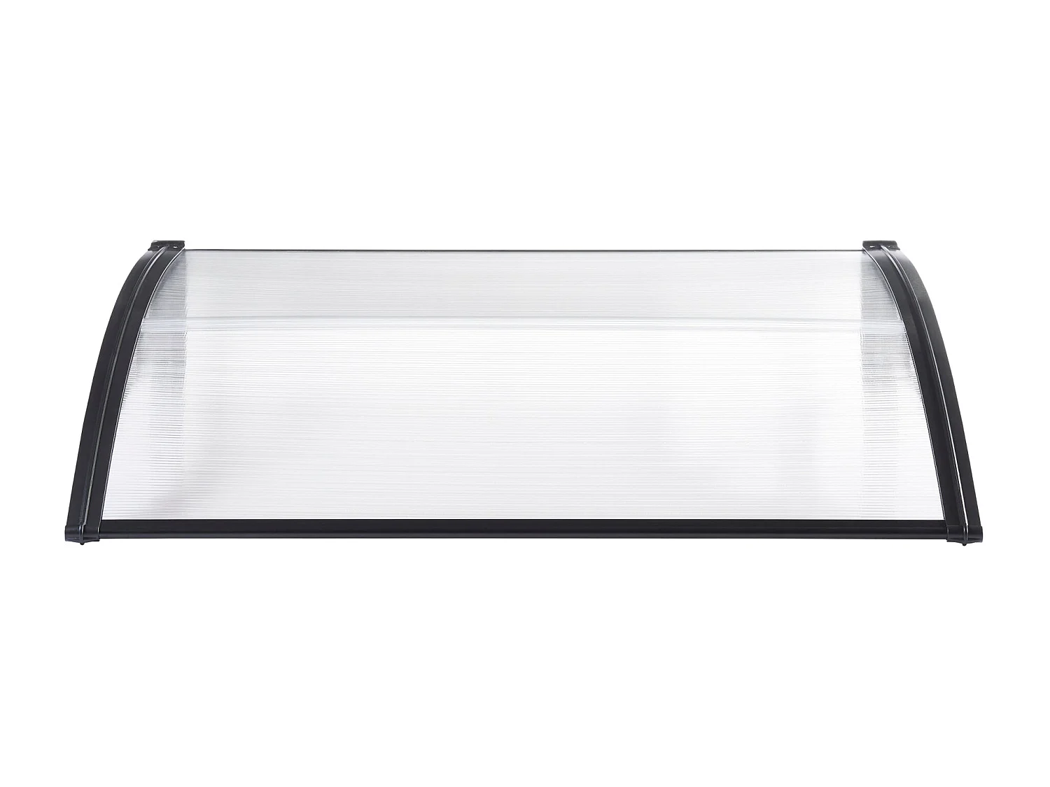 Toldo de porta de entrada com design de dossel de recepção resistente às intempéries 120 x 80 cm preto transparente 03_0006385