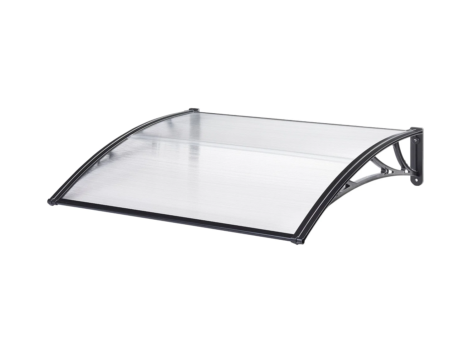 Auvent de porte d'entrée noire 150 x 100 x 25 cm 03_0006386