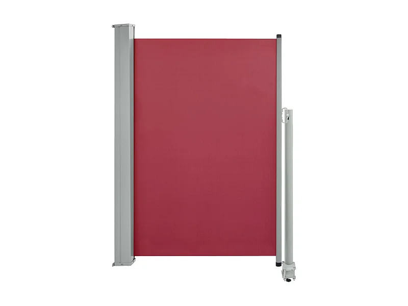 Tenda da sole schermo laterale retrattile per la privacy per patio giardino terrazza balcone schermo di protezione visiva 120 x 300 cm rosso 02_0007221