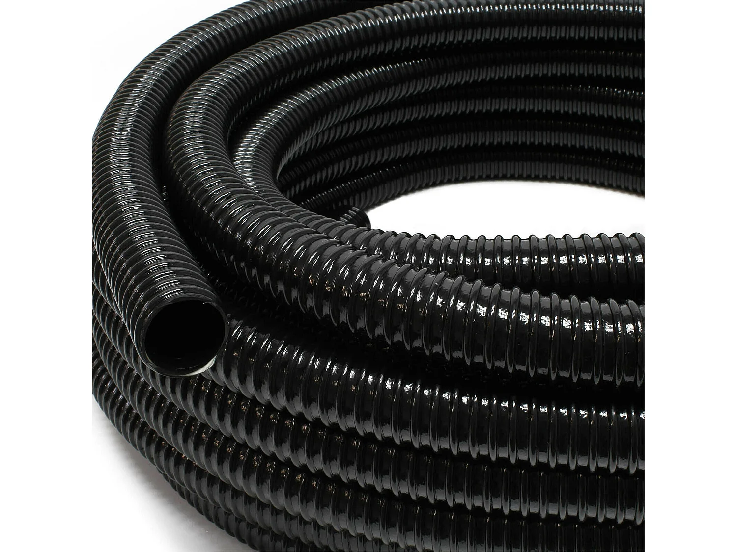 Tubo di aspirazione 5 m diametro spirale 19 mm (3/4") nero Tubo di aspirazione per laghetto koi nero 16_0001591