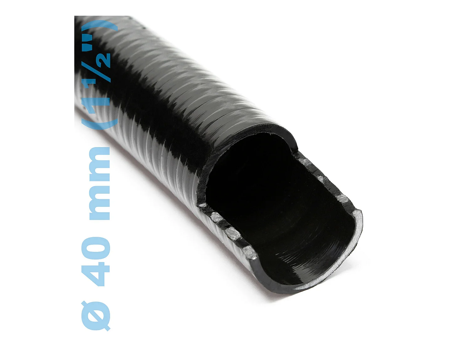 Tuyau bassin 25 m PVC noire 2500 x 0.4 x 0.4 cm 16_0001614