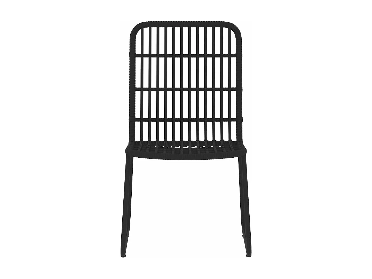 Conjunto de refeições de jardim móvel de exterior 7 peças preto 02_0014001