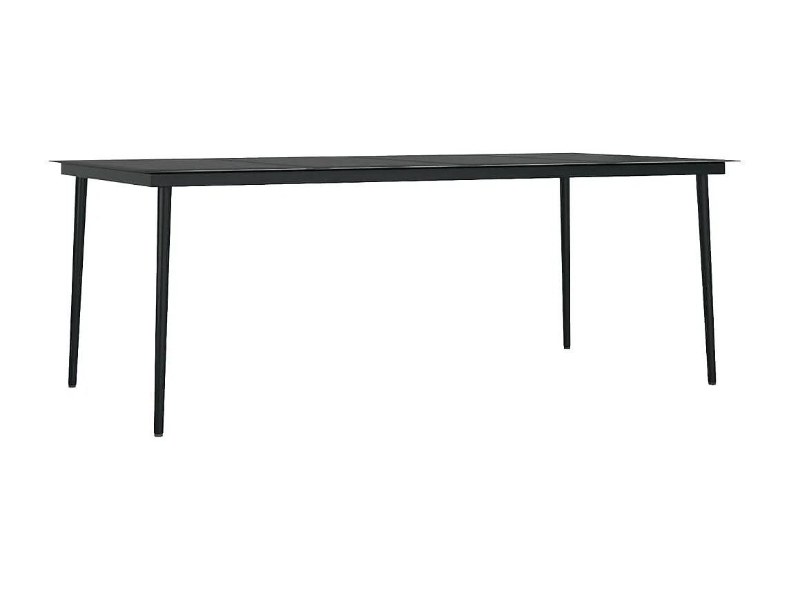 Conjunto de refeições de jardim móvel de exterior 7 peças preto 02_0014001