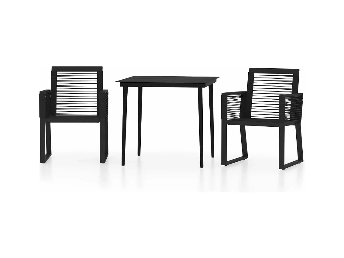 Set da pranzo da giardino mobili da esterno 3 pezzi nero 02_0013643