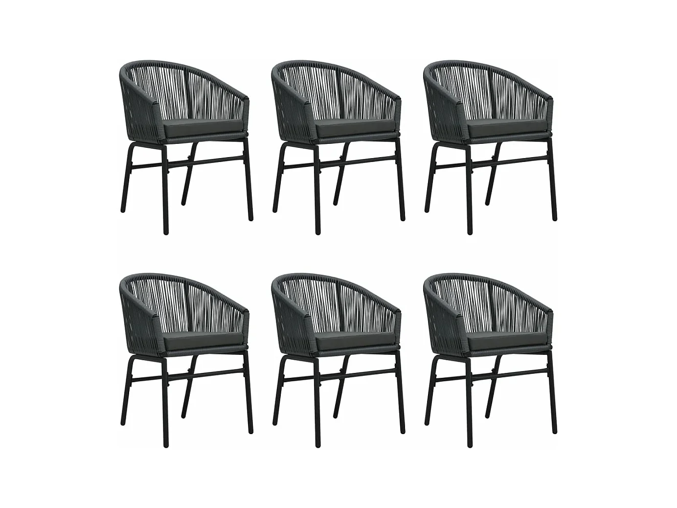 Set da pranzo da giardino mobili da esterno 7 pezzi grigio 02_0013960