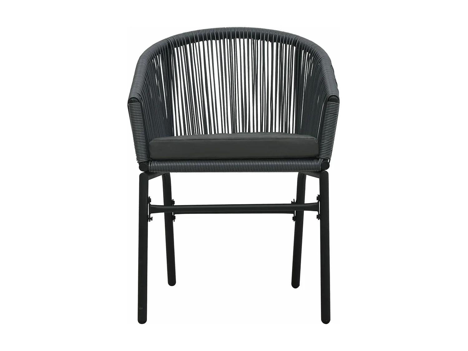 Conjunto de jantar de jardim móveis de exterior 7 peças cinza 02_0013960