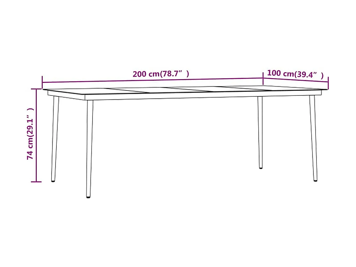 Juego de comedor de jardín muebles de exterior 9 piezas negro 02_0014119