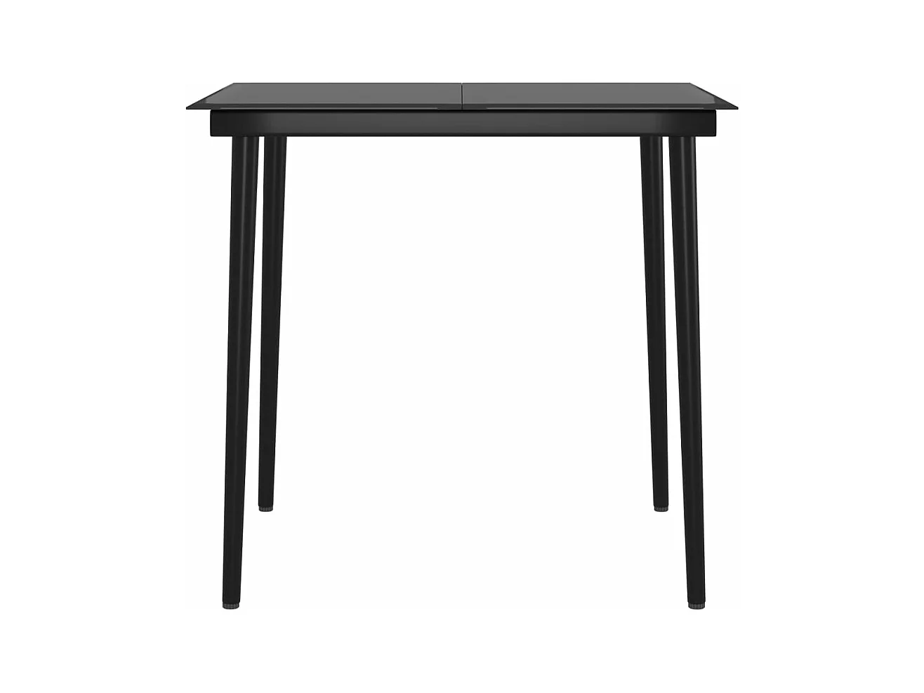 Conjunto de jantar de jardim móveis de exterior com almofadas 5 peças preto 02_0014154