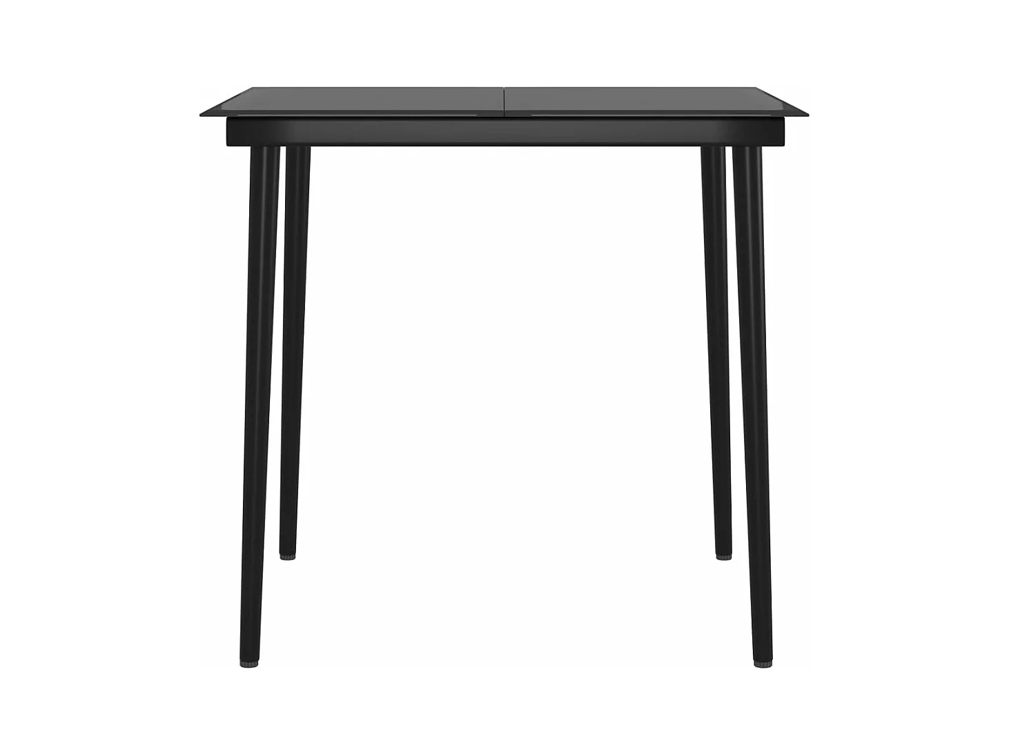 Conjunto de jantar de jardim móveis de exterior com almofadas 5 peças preto 02_0014154