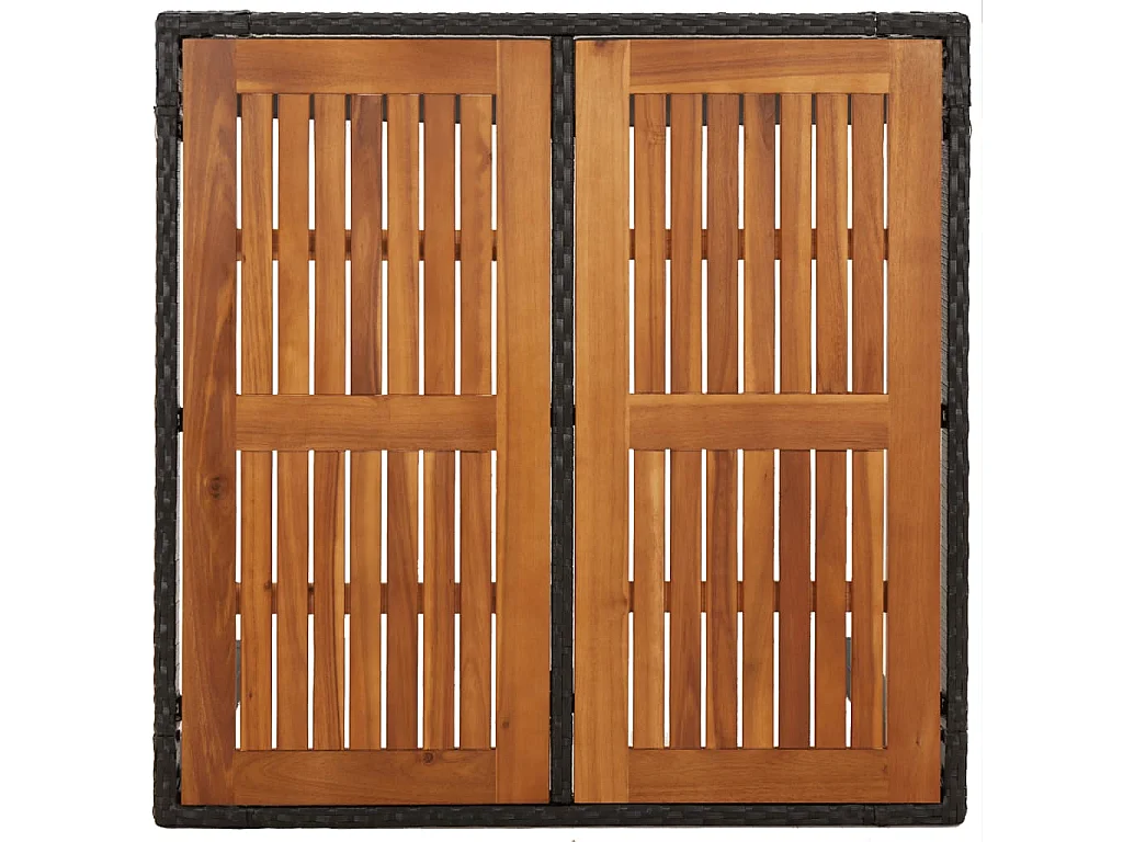 Juego de comedor de jardín muebles de exterior con cojines 3 piezas negro 02_0014142