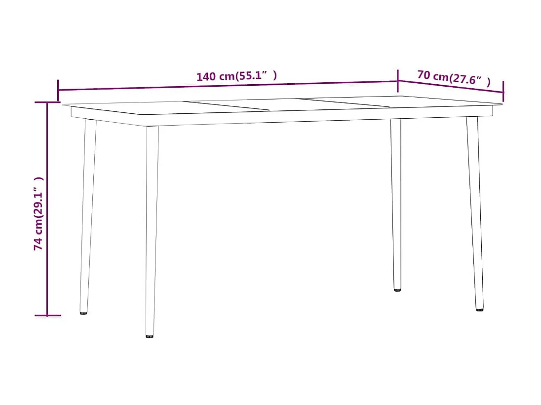 Juego de comedor de jardín muebles de exterior 5 piezas gris y negro 02_0013796