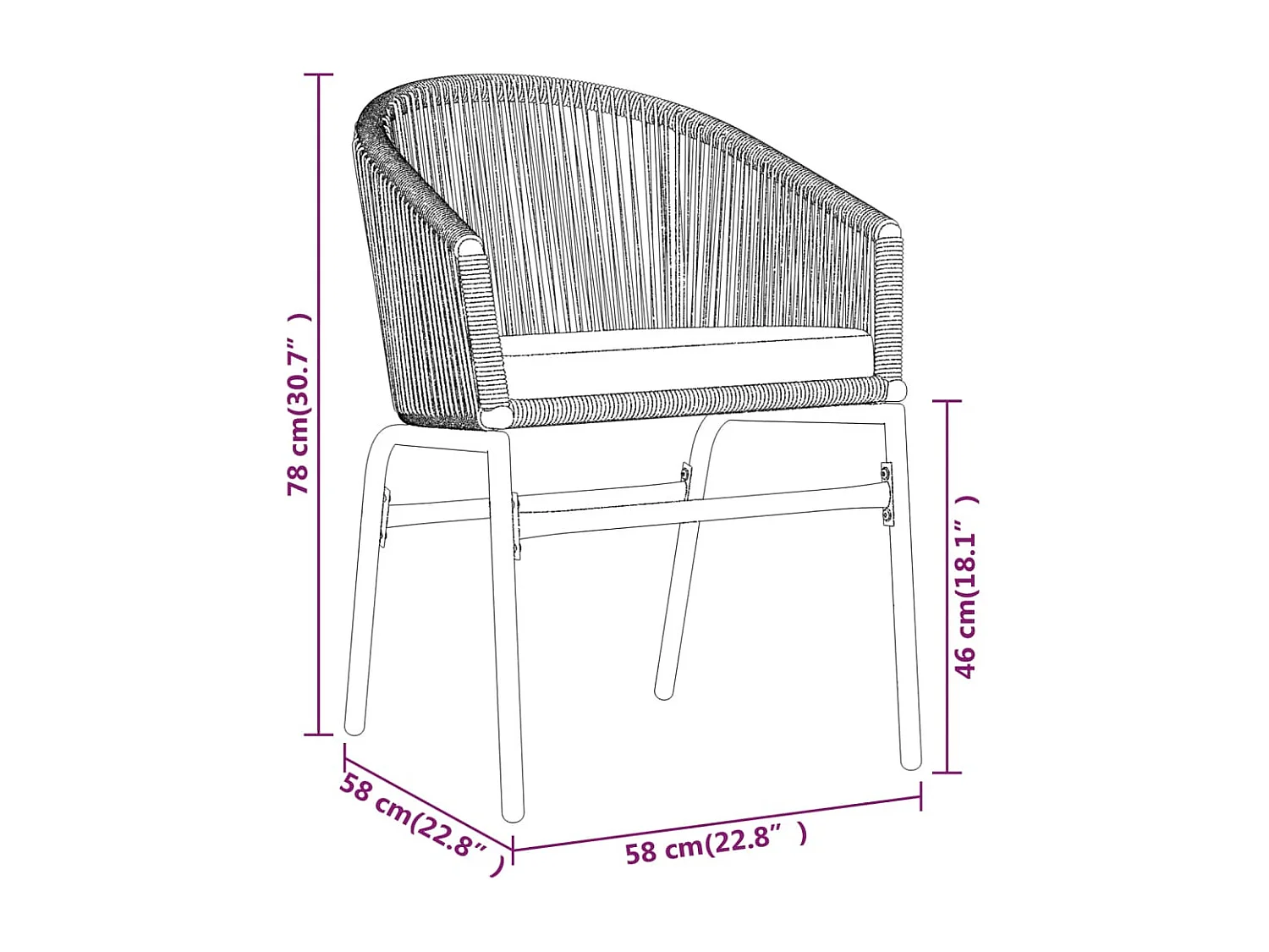 Juego de comedor de jardín muebles de exterior 5 piezas negro 02_0013867
