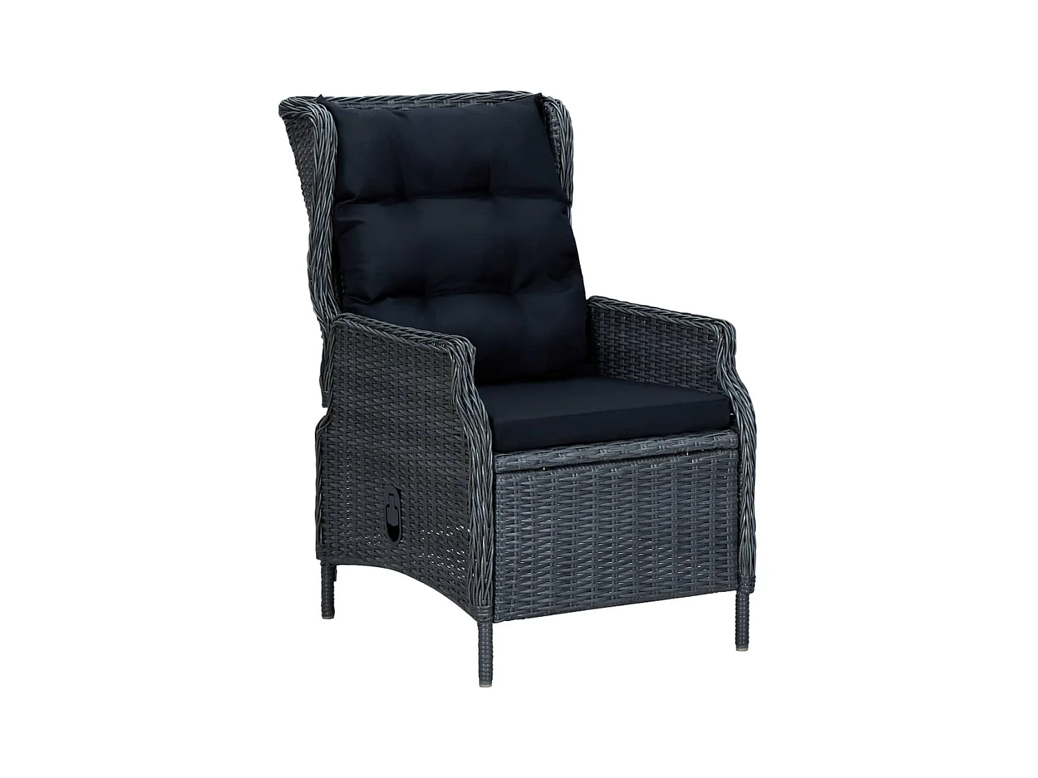 Conjunto de jantar de jardim móveis de exterior 3 peças cinza escuro 02_0013630