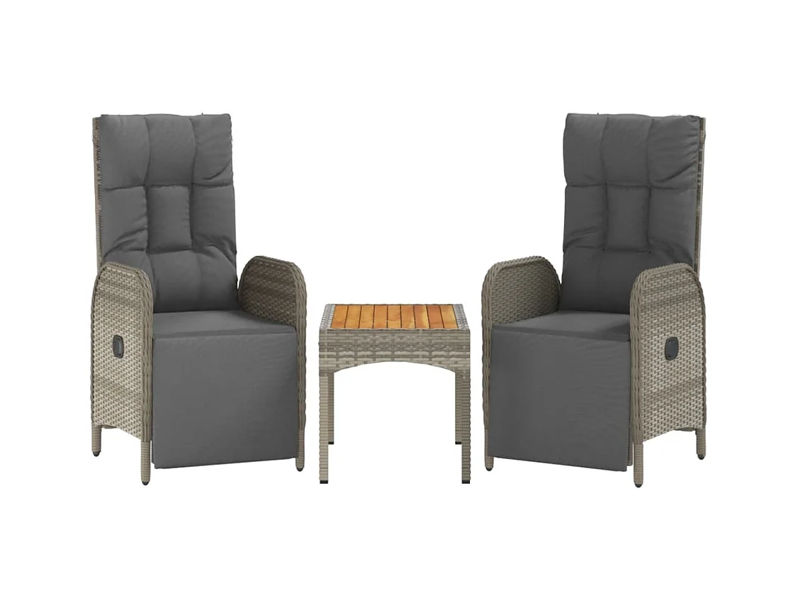 Conjunto de jantar de jardim para móveis de exterior de 5 peças com almofadas cinza 02_0013719