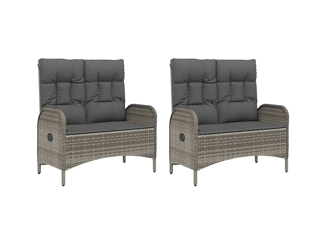 Conjunto de jantar de jardim para móveis de exterior de 5 peças com almofadas cinza 02_0013719