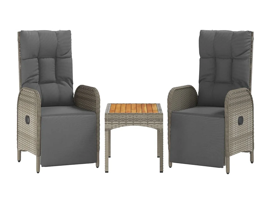 Conjunto de jantar de jardim para móveis de exterior de 5 peças com almofadas cinza 02_0013719