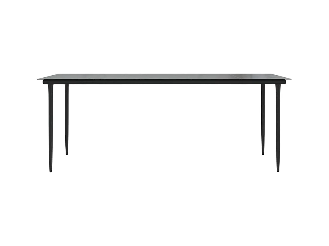 Set da pranzo da giardino 9 pezzi in PVC rattan nero 02_0014480