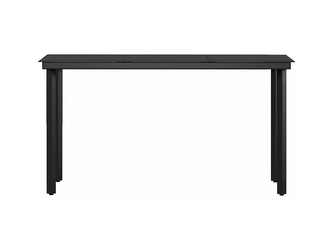 Juego de comedor de jardín muebles de exterior con cojines 5 piezas negro 02_0014155